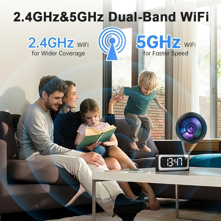 Smart Digital Clock Camera – Dual Band WiFi 5GHz & 2.4GHz Security