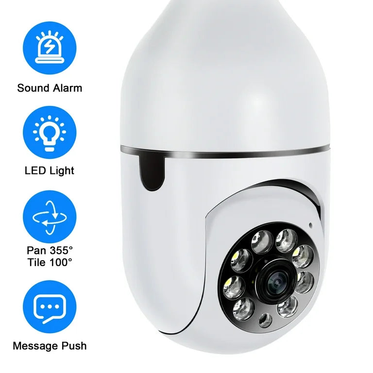 NoahTec Wireless Bulb Security Camera – 1080P HD WiFi with Two-Way Audio
